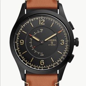 FOSSIL Hybrid Smartwatch Activist Luggage Leather